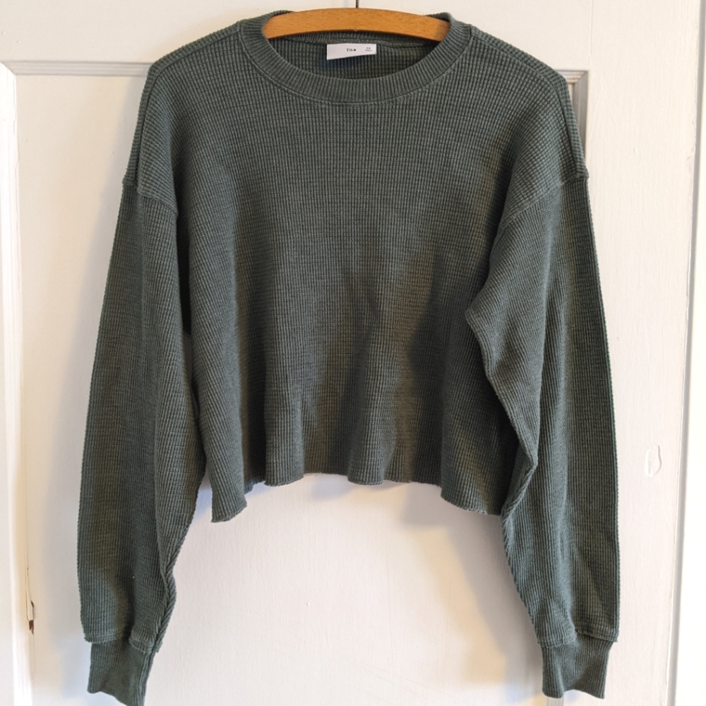Tna green thermal top, xs, slightly cropped